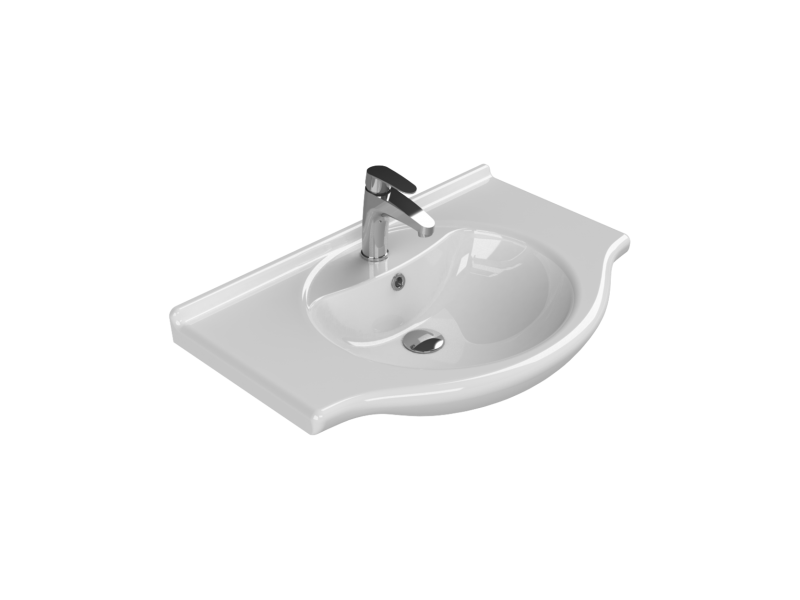 Cerastyle Turkuaz Nil Etajerli Lavabo 75 Cm 066400-U