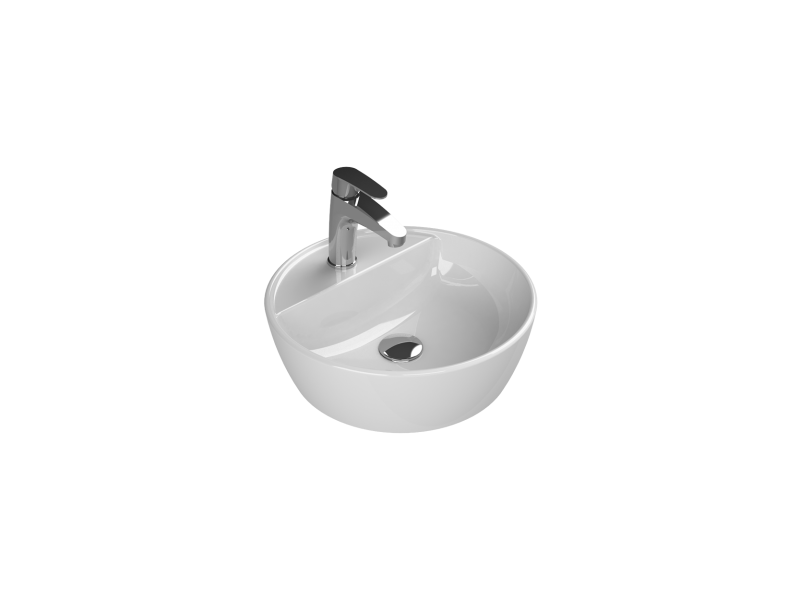 Cerastyle Turkuaz One Tezgah Üstü Lavabo  42 Cm (B.Delıklı) 076400-U