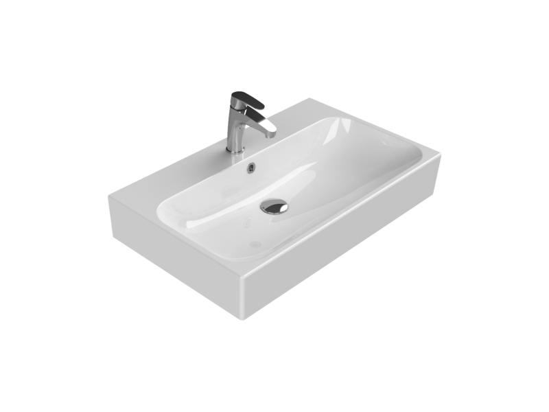 Cerastyle Turkuaz Pinto Etajerli Lavabo 75 Cm 080000-U