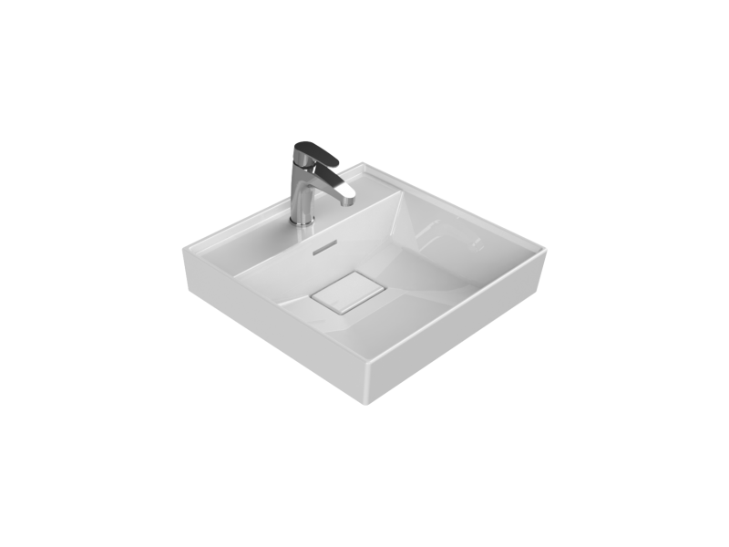 Cerastyle Turkuaz Sharp Etajerli Lavabo 48*48 Cm 037000-U