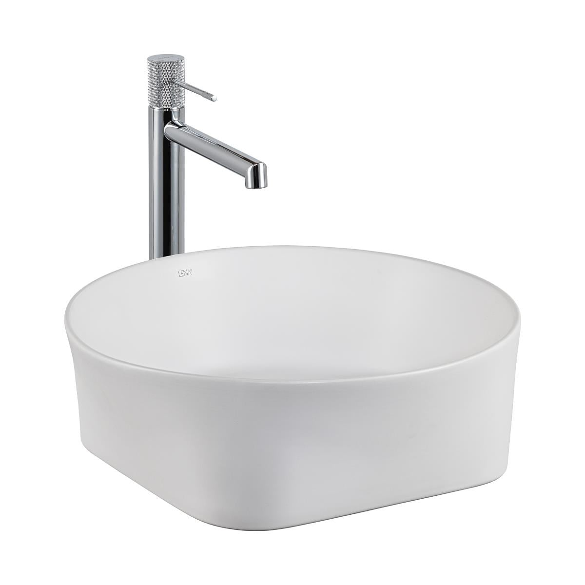 E-W1050MB Tezgah Üstü Lavabo Mat Beyaz E-W1050MB
