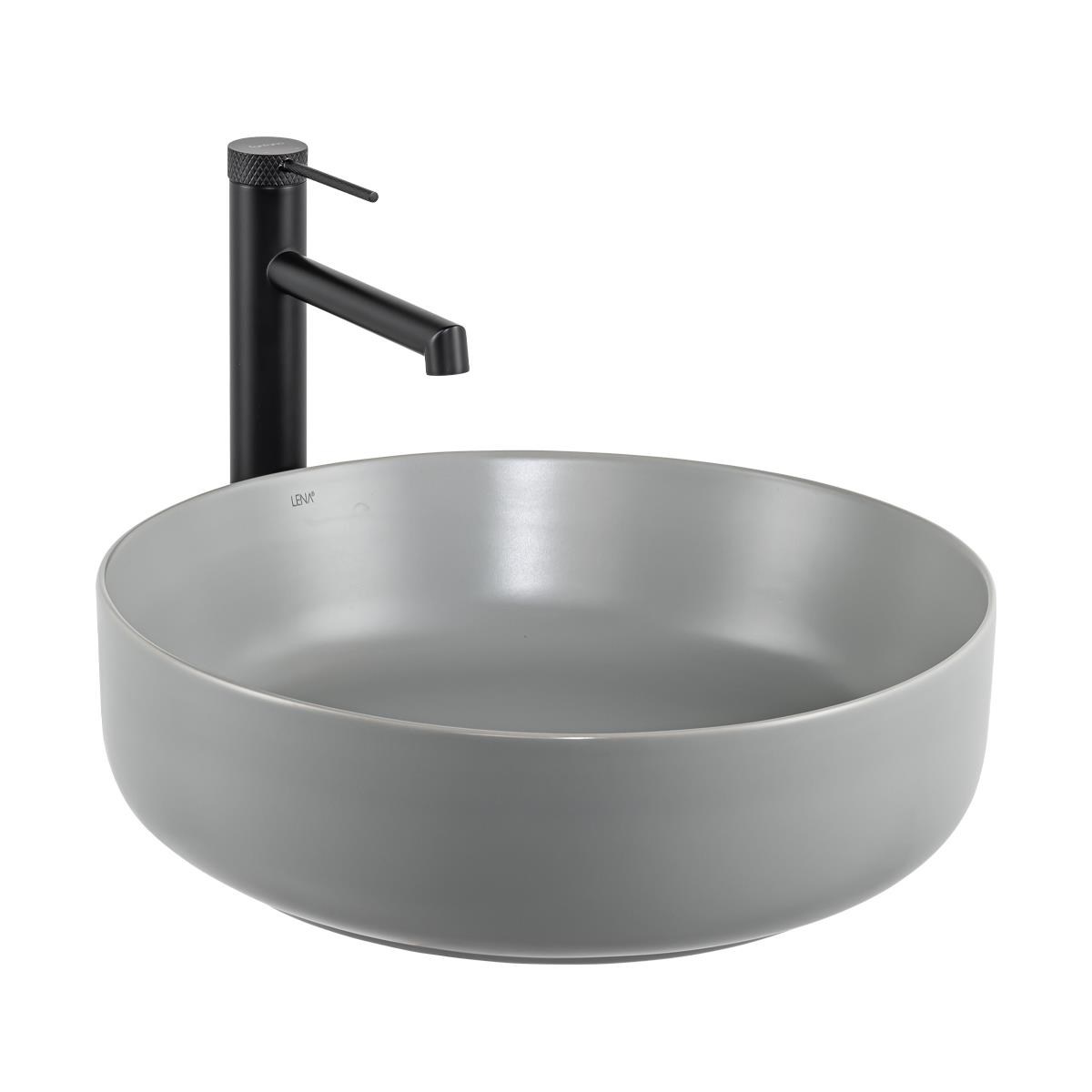 E-W1201MG Tezgah Üstü Lavabo Mat Gri E-W1201MG