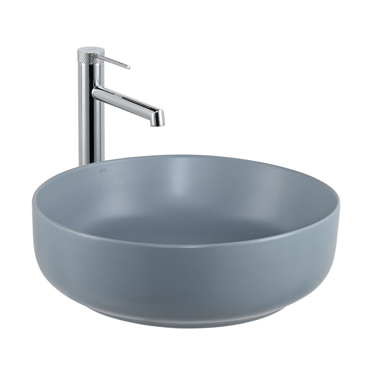 E-W1201MM Tezgah Üstü Lavabo Mat Mavi E-W1201MM