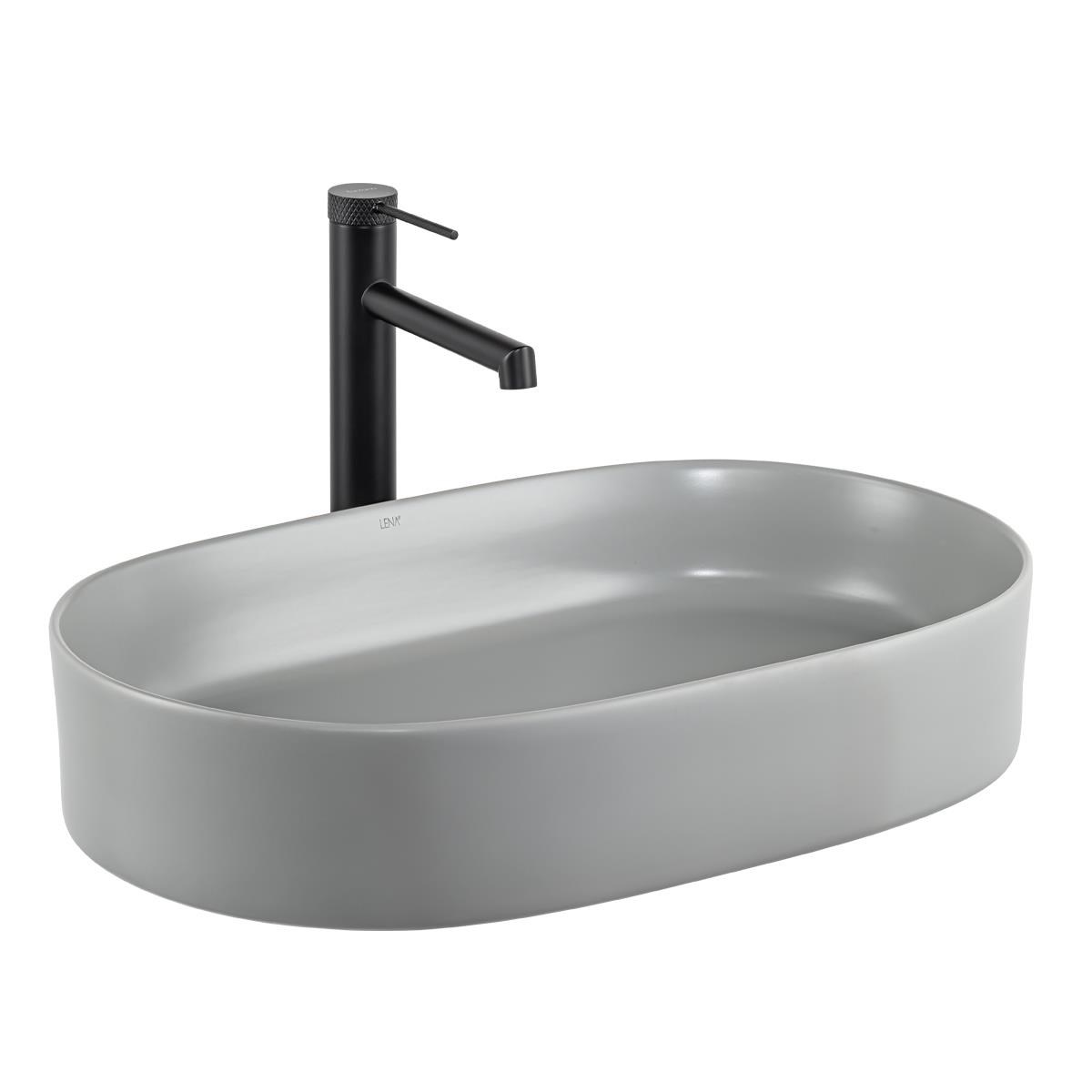 E-W1202MG Tezgah Üstü Lavabo Mat Gri E-W1202MG