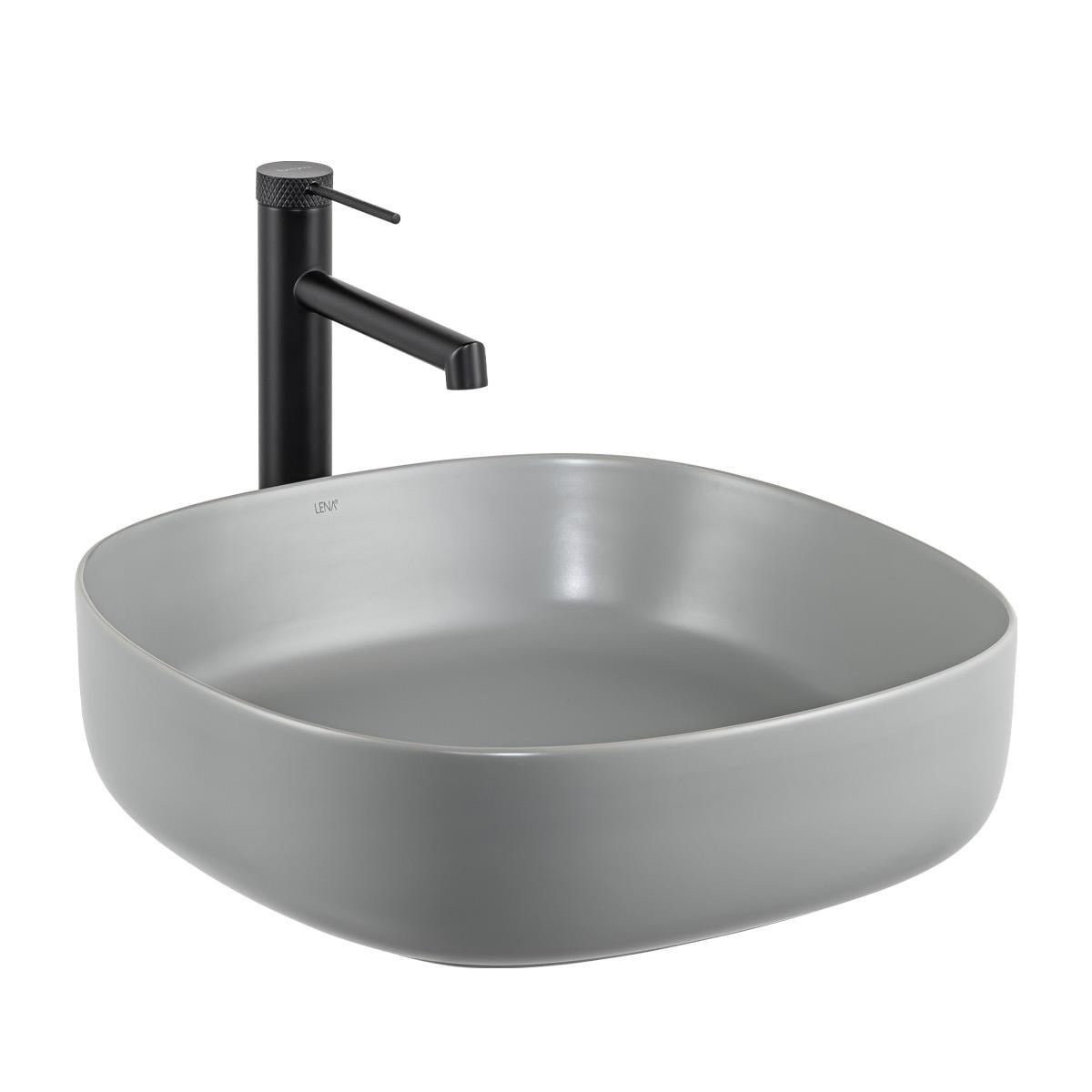 E-W1203MG Tezgah Üstü Lavabo Mat Gri E-W1203MG