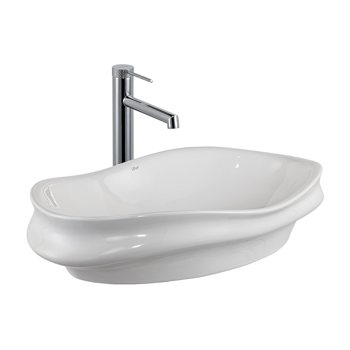 E-W3000 Tezgah Üstü Lavabo Parlak Beyaz E-W3000