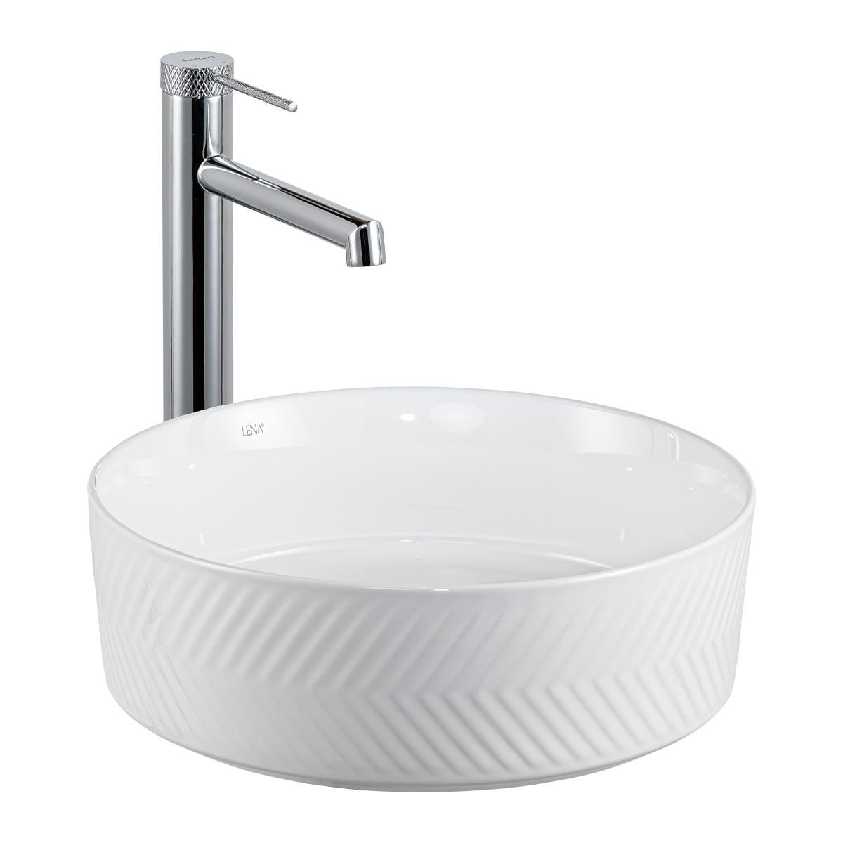 E-W5002 Tezgah Üstü Lavabo Beyaz E-W5002