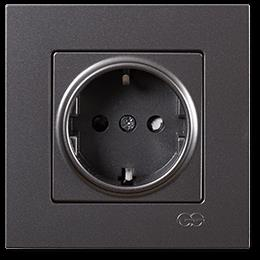 Eqona Metallıc Fume Topraklı Prız(Mkz) 01 40 17 00 152 115