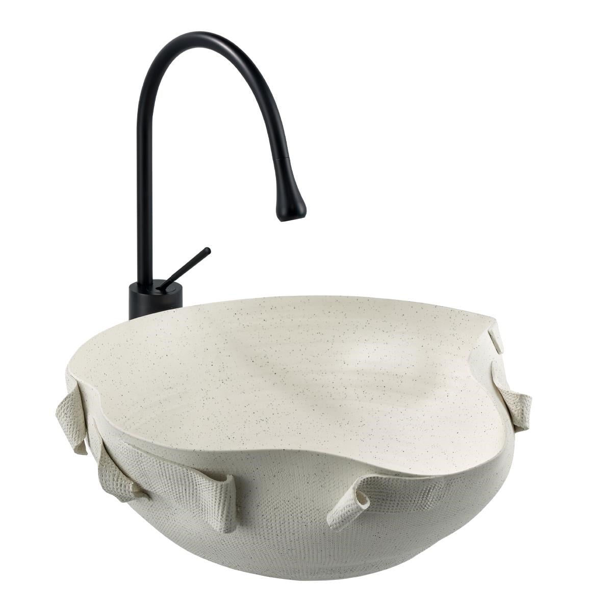 EY-9102 Tezgah Üstü Lavabo Mat Beyaz EY-9102