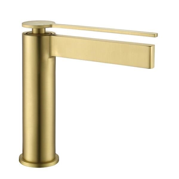FJ-6012 Mat Fırçalanmış Altın Lavabo Bataryası FJ-6012F