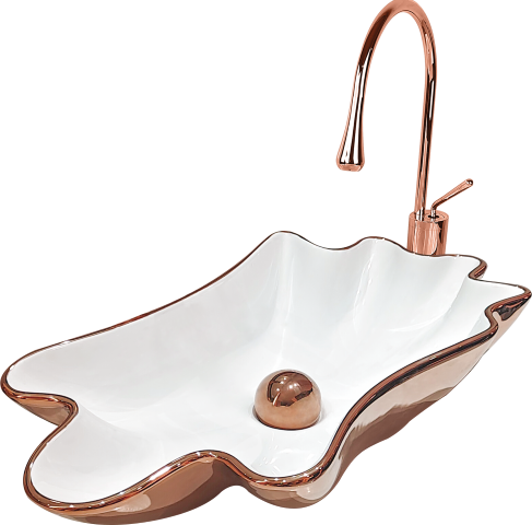 Pure Istırıdye Rose Gold Tezgah Üstü Çanak Lavabo Hnm-109 HNM-109