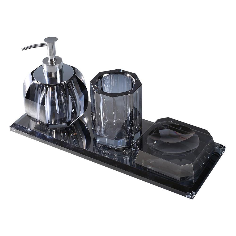 Pure Diamond Grey 4lü Cam Aksesuar takımi KMR-9100