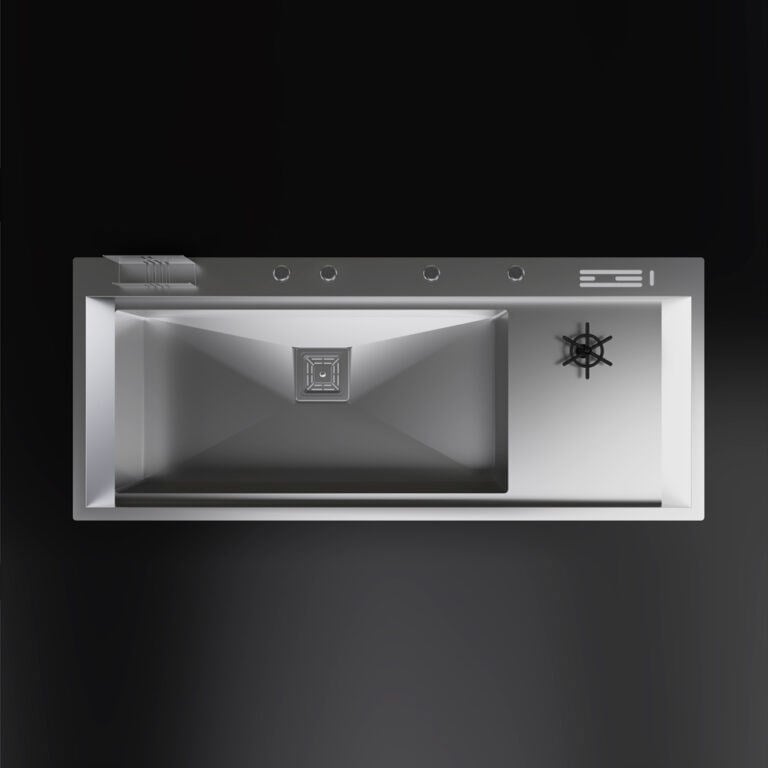 Inox 118x50 Tek Göz Bardak Yıkamalı Paslanmaz Çelik Eviye KTC-113