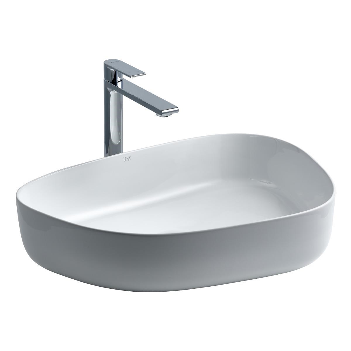 E-2107 Tezgah Üstü Porselen Lavabo E-2107