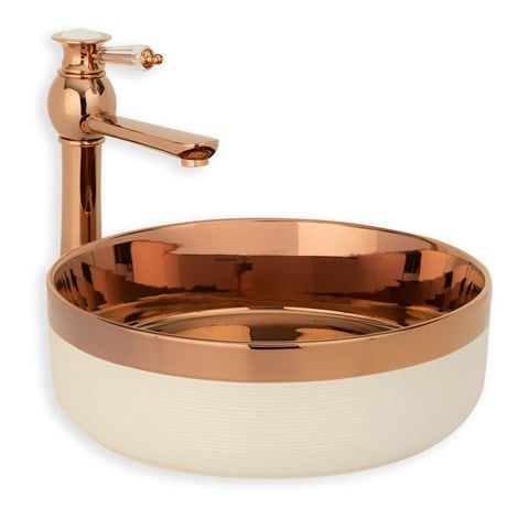 E-4000R Tezgah Üstü Porselen Lavabo E-4000R