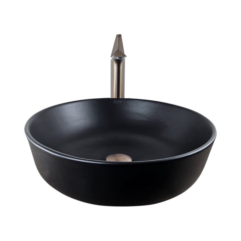 Mat Siyah Oval Çanak Lavabo MAT-103N