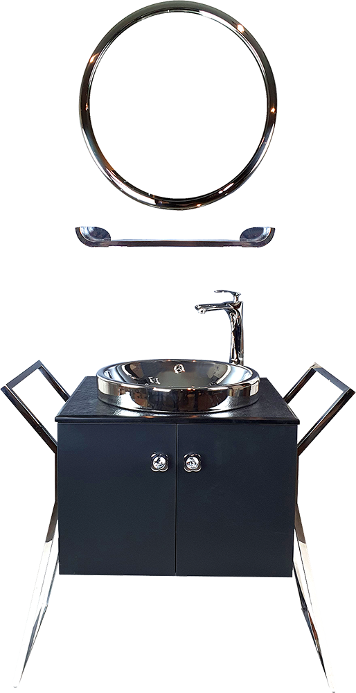 Pure 90Cm Platin Metal Alt Ve Üst Banyo Dolabı Mbu-7400 MBU-7400