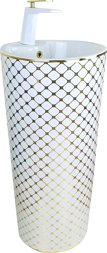 Pure Altın-Beyaz Kolon Lavabo Bb-908 BB-908