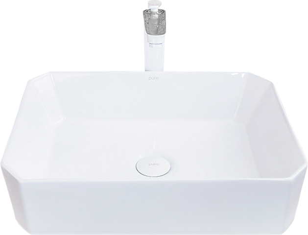 Pure Beyaz Tezgah Üstü Çanak Lavabo W-402 W-402