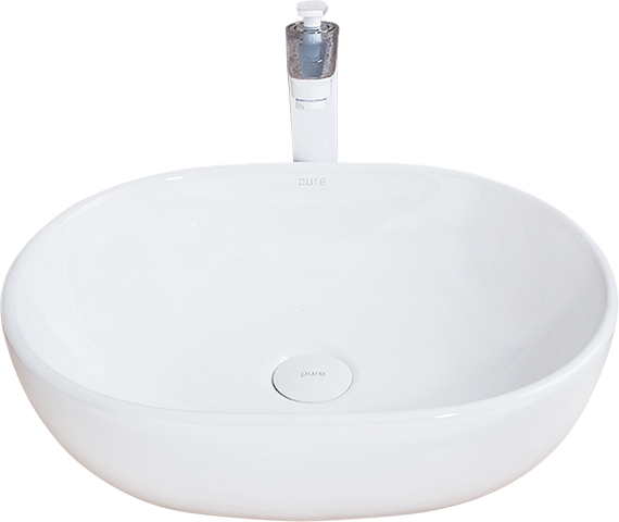 Pure Beyaz Tezgah Üstü Çanak Lavabo W-160 W-160