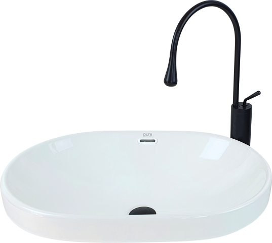 Pure Beyaz Yarı Ankastre Çanak Lavabo W-295 W-295