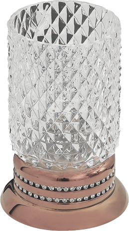 Pure Crystal / Pvd R.G. takım Üstü Diş Fırçalık Aks-1203 AKS-1203