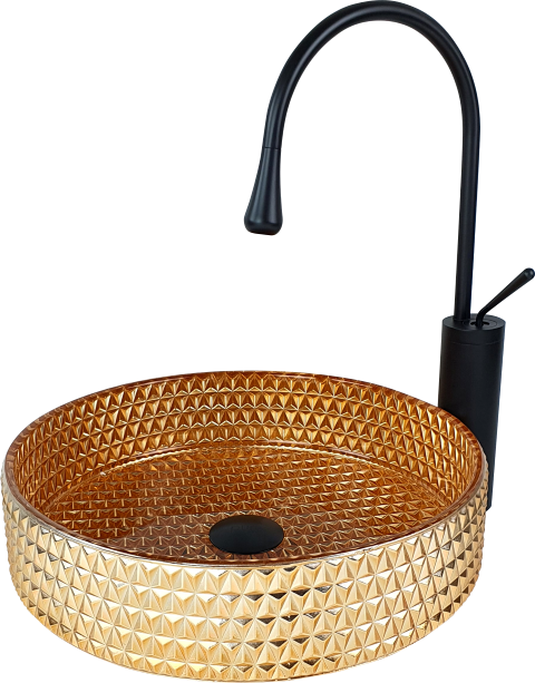 Pure Dekoratif Gold  Cam Lavabo / D Gls-109 GLS-109