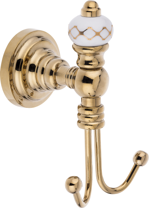 Pure Geometrik Beyaz Altın / Pvd Gold İkili Askılık Aks-105 AKS-105