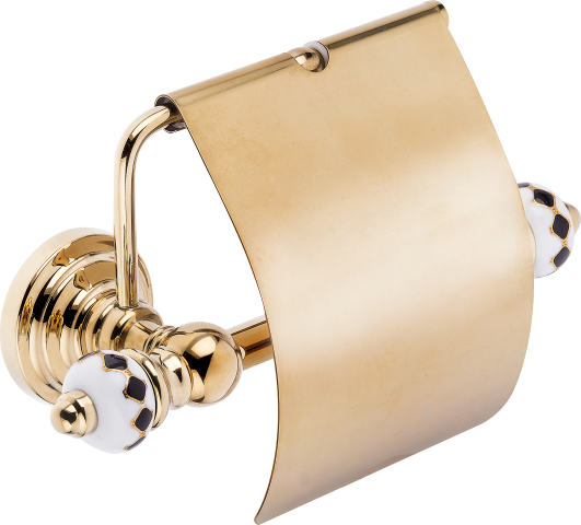 Pure Geometrik Siyah Altın / Pvd Gold Kapaklı Kağıtlık Aks-204 AKS-204