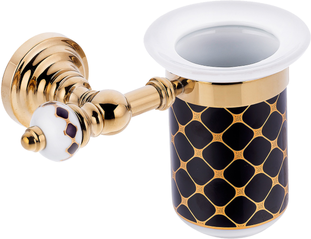 Pure Geometrik Siyah Altın / Pvd Gold Montajlı Diş Fırçalık Aks-213 AKS-213