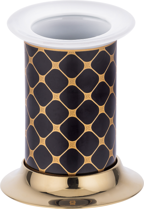 Pure Geometrik Siyah Gold  takım Üstü Diş Fırçalık Aks-212 AKS-212