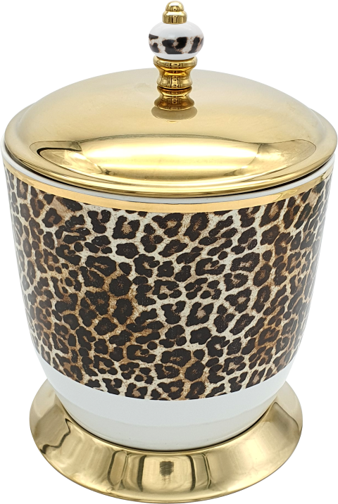 Pure Leopar Pvd Gold Çöp Kovası Kmr-5401 KMR-5401
