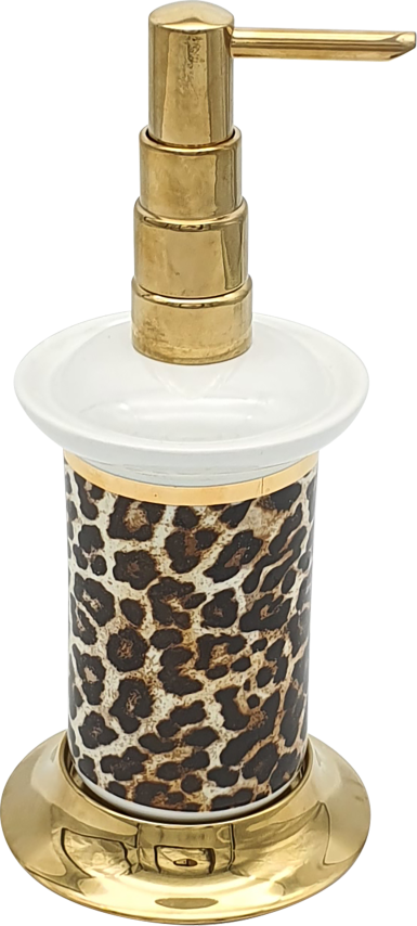 Pure Leopar Pvd Gold takım Üstü Sıvı Sabunluk Kmr-5411 KMR-5411