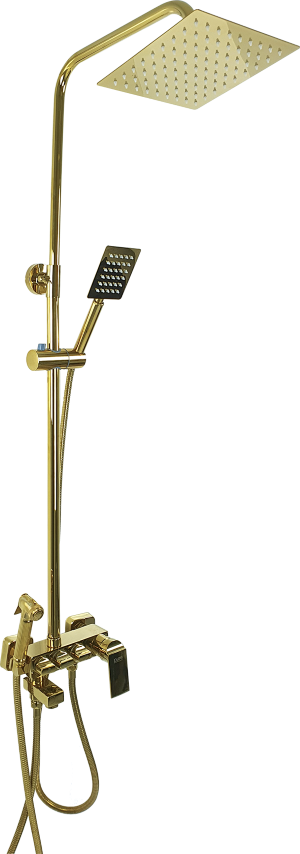 Pure Metro Şataflı Gold Banyo Armatür / Duş takımi G-2021 G-2021