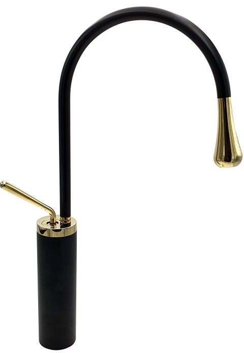 Pure Minimal Black Gold Çanak Lavabo Armatürü Bf-220 BF-220