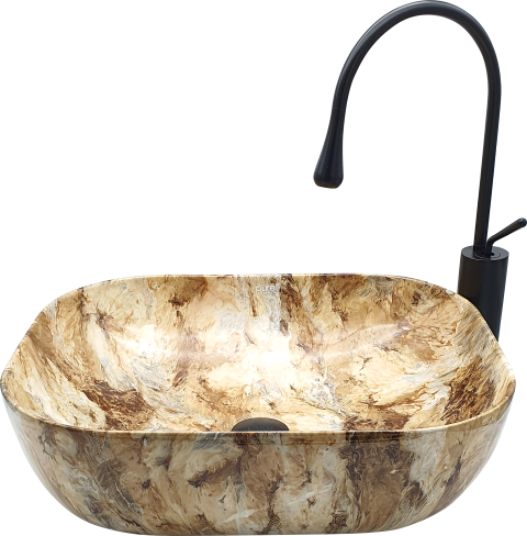 Pure Mix Bej Tezgah Üstü Çanak Lavabo Mr-103 MR-103