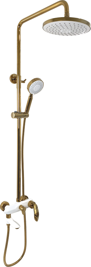 Pure Royal Beyaz Gold Banyo Armatür / Duş takımi Wg-2021 WG-2021