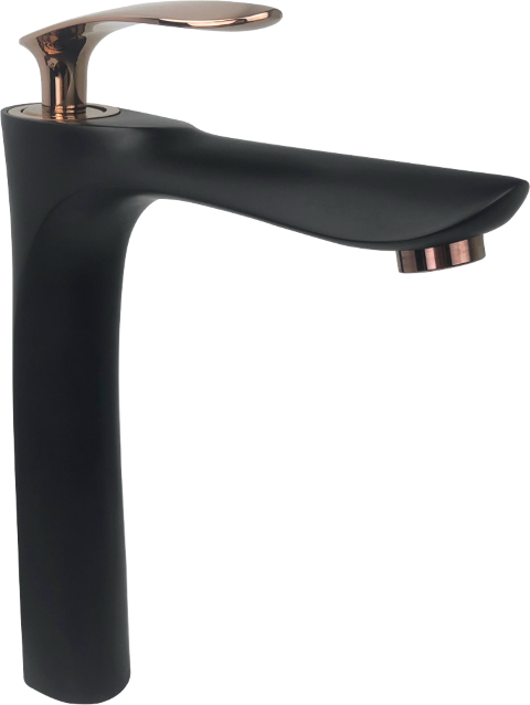 Pure Royal Siyah Bakır Tezgah Üstü Çanak Lavabo Armatürü Akf-110 AKF-110