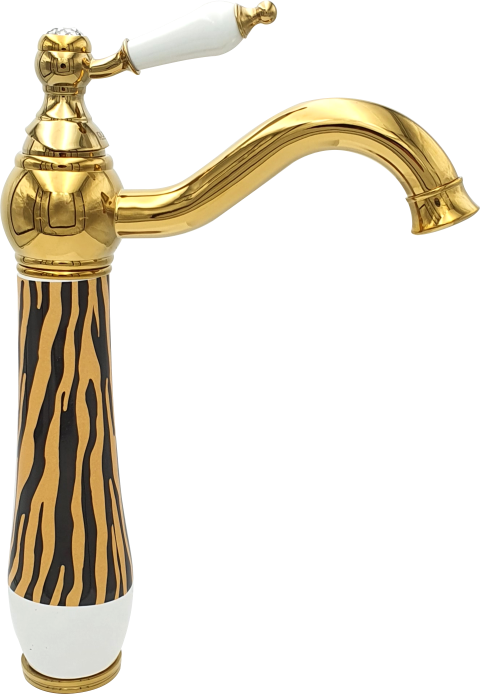 Pure Tiger Gold Zebra Tezgah Üstü Çanak Lavabo Armatürü Wg-222 WG-222