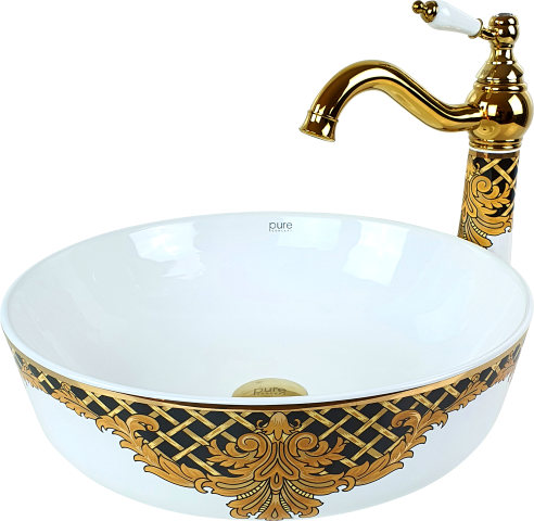Pure White Gold Kleopatra Çanak Lavabo Tr-296 TR-296