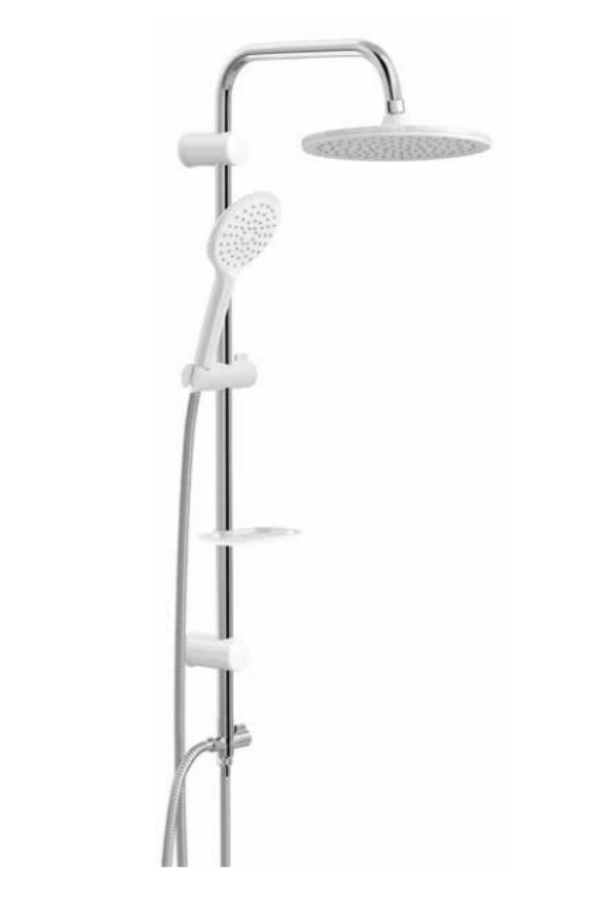 Sukar Deluxe White Rain Paslanmaz Krom Kaplı Duş takımi SB-5310-01