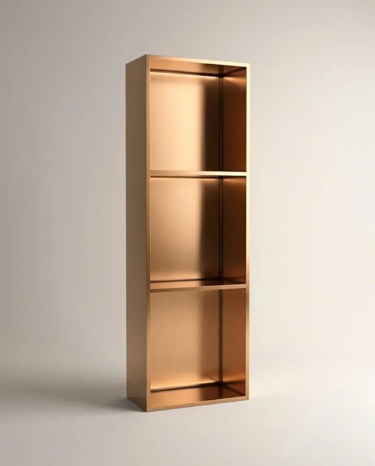 30x90 cm Gömme Paslanmaz Çelik Niş Ledli Rose Gold SSB-107
