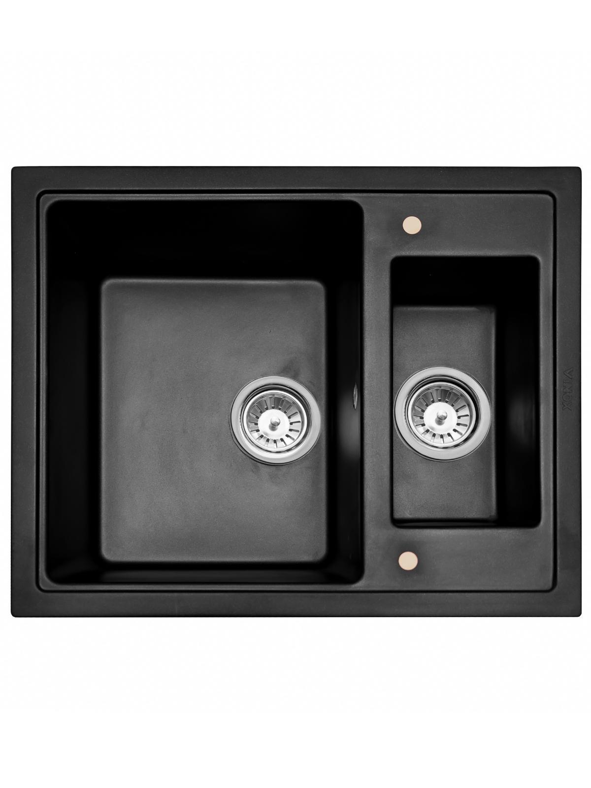 Vinox Siyah Tezgah Altı Granit Eviye 60X50 Vx012 VX-012SYH