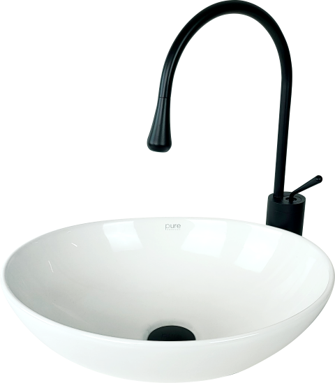 Pure Beyaz Tezgah Üstü Çanak Lavabo W-153 W-153
