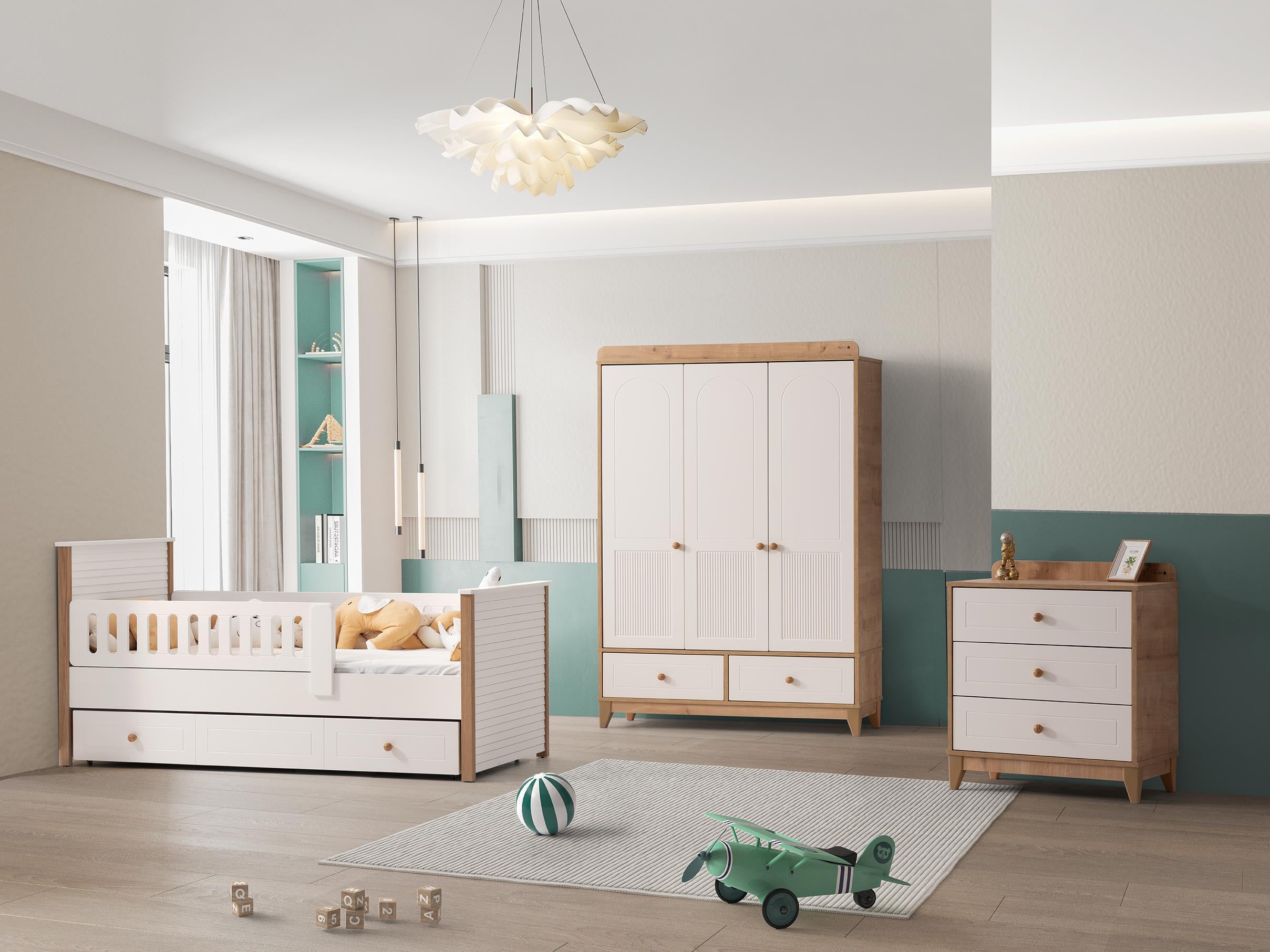 Aymini Dion Sim 3 Kapılı Bebek Odası Takımı