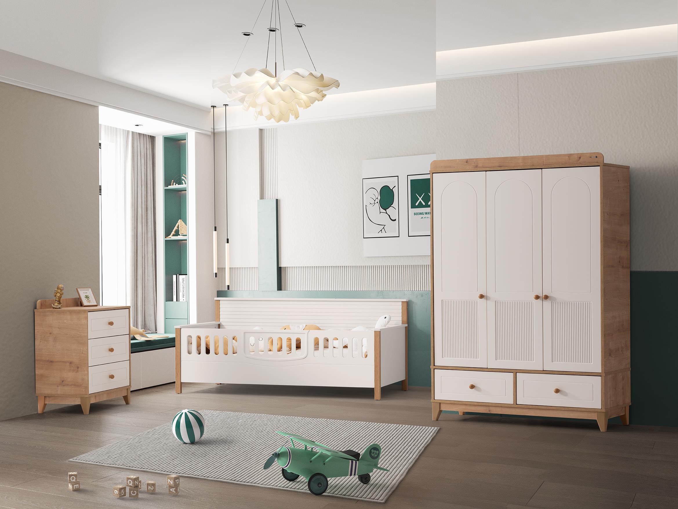 Aymini Dion Via 3 Kapılı Bebek Odası Takımı