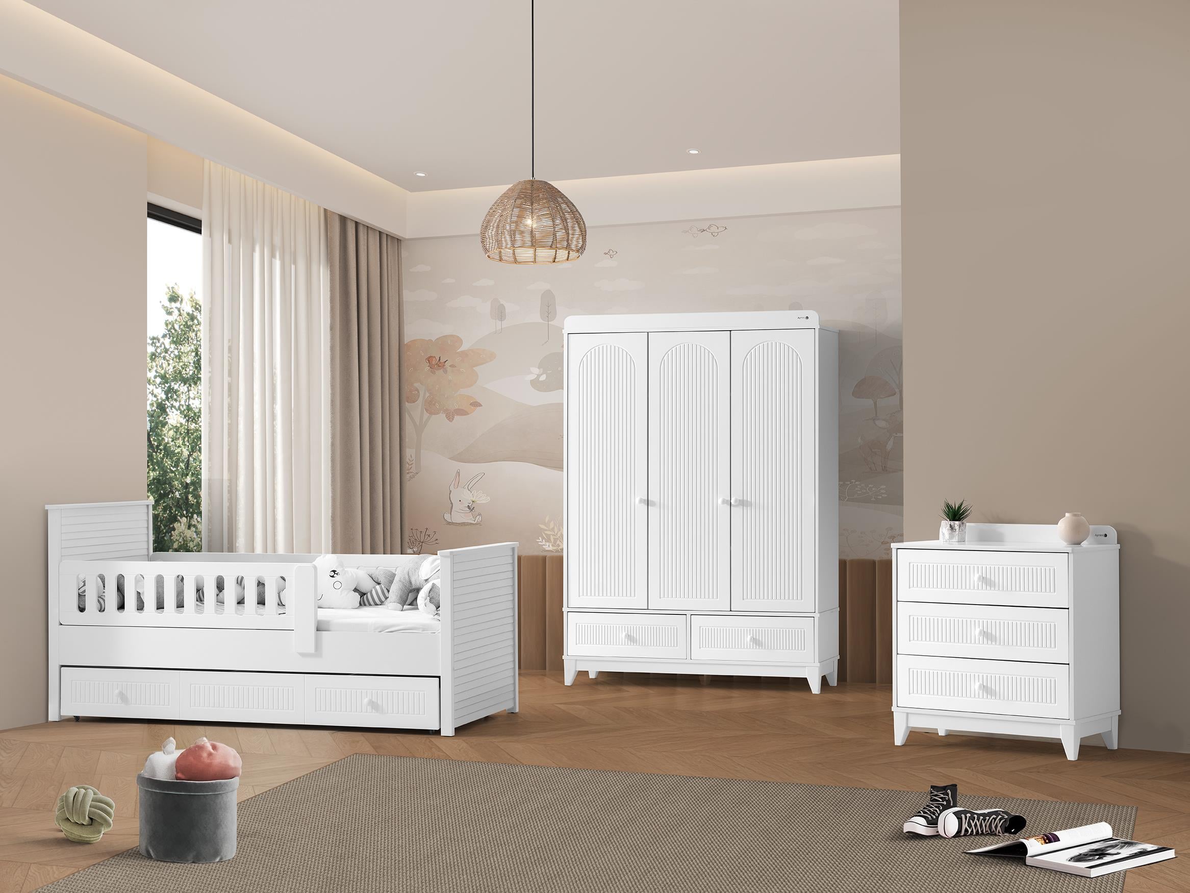 Aymini Efor Sim 3 Kapılı Bebek Odası Takımı