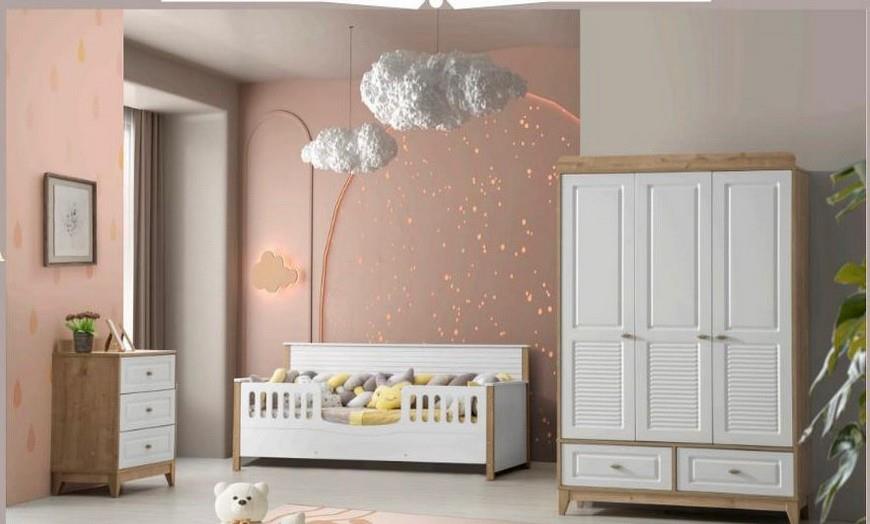 Aymini Milano Moon Vizbon Bebek Odası Takımı Ahşap