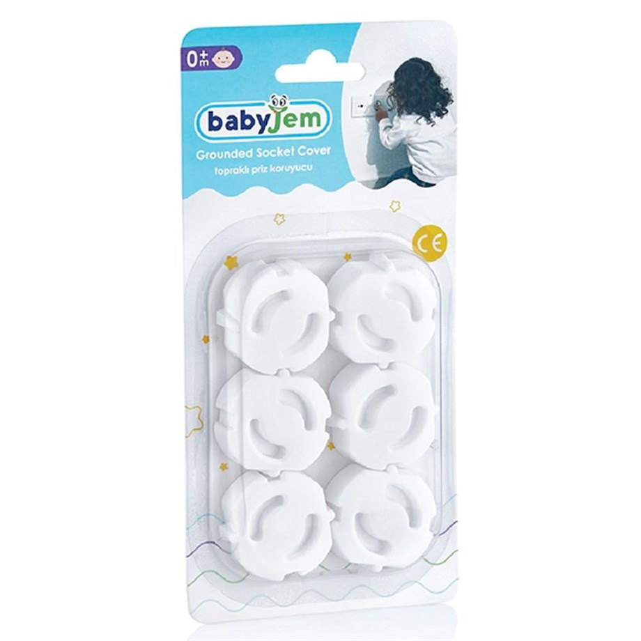 Babyjem Topraklı Priz Koruyucu 6Lı