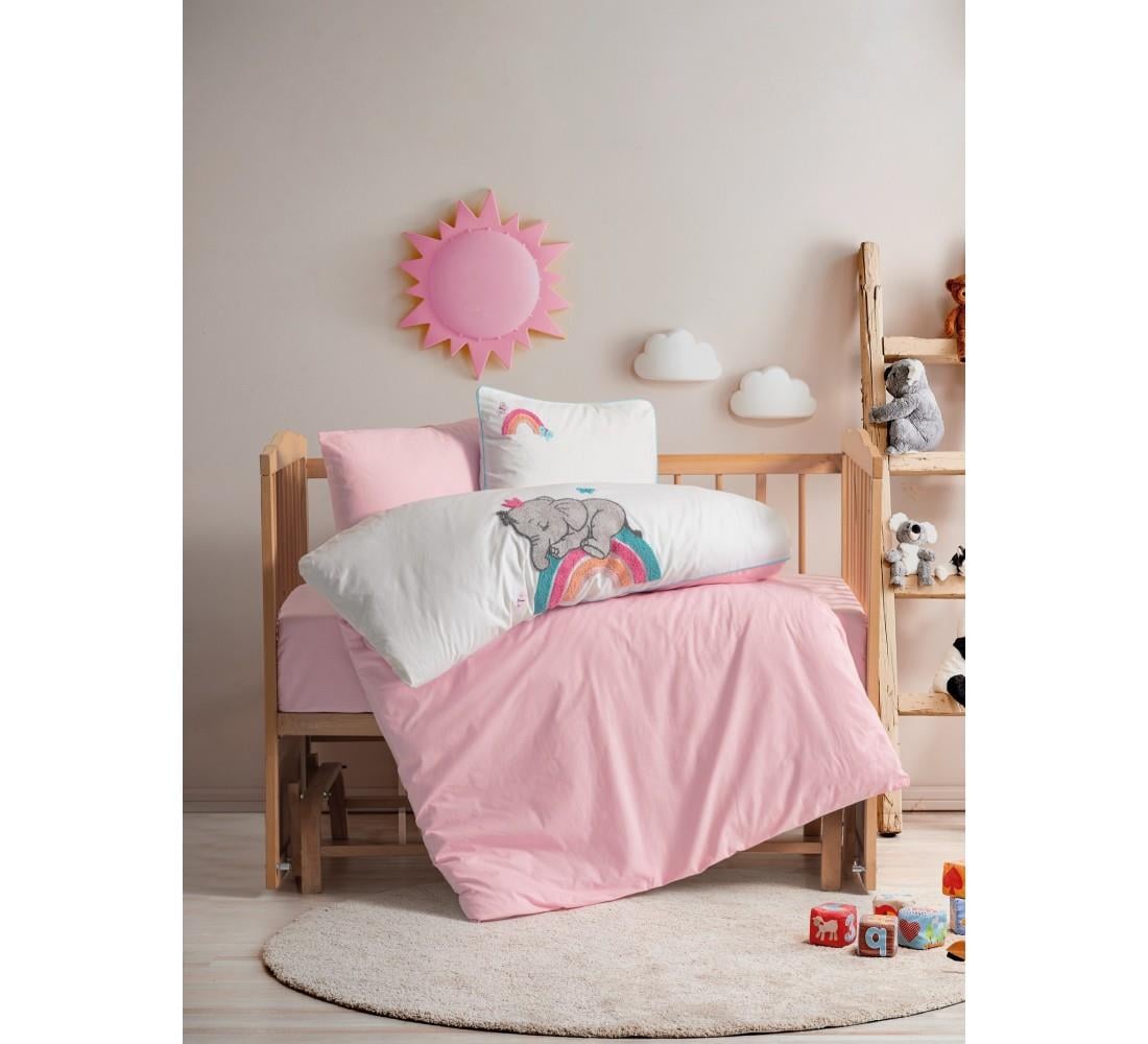 Cottonbox Punch Baby Nakışlı Lucky Pembe Nevresim Takımı